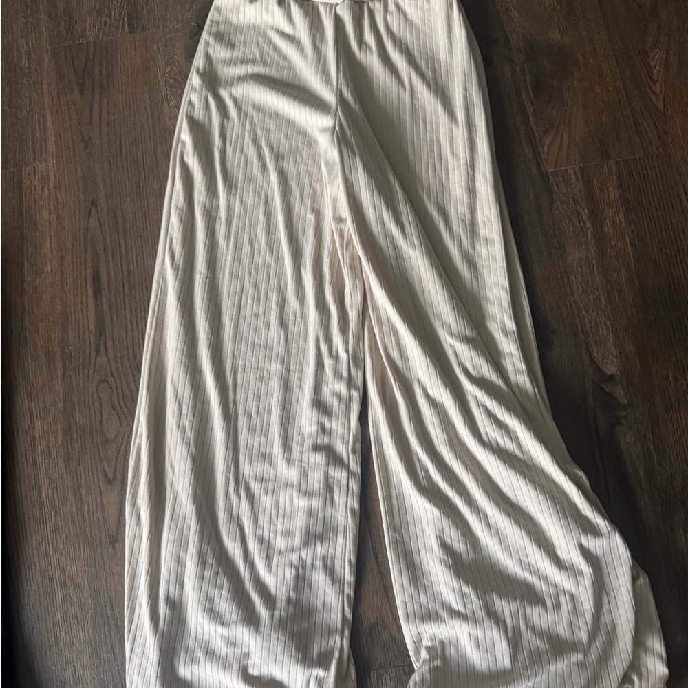 Lulu's Cream Wide-Leg Pants
